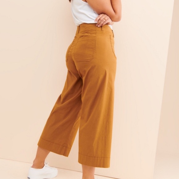 Anthropologie Maeve Golden Wide-Leg Pants - Picture 2 of 9